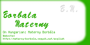 borbala materny business card